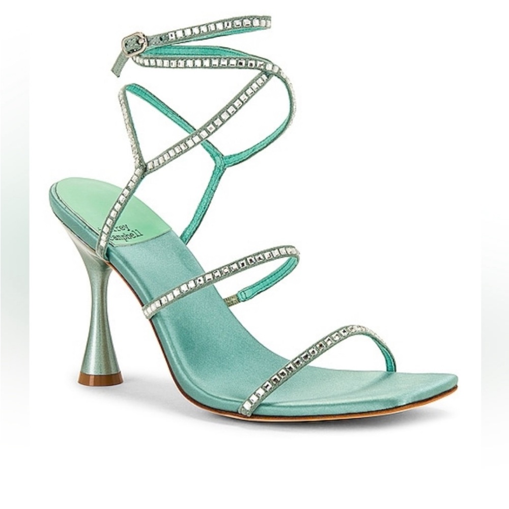 Glamorous Strappy Heels in Aqua